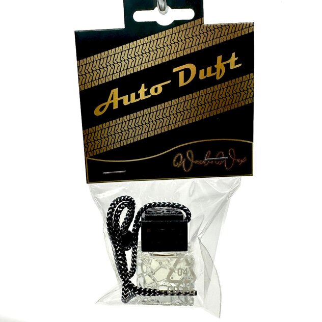 Autoduft Quadratisch mit Glasmuster klar-schwarz 10 ml