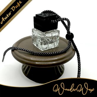 Autoduft Quadratisch mit Glasmuster klar-schwarz 10 ml