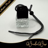 Autoduft Quadratisch mit Glasmuster klar-schwarz 10 ml