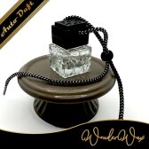 Autoduft Quadratisch mit Glasmuster klar-schwarz 10 ml