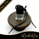Autoduft Quadratisch mit Glasmuster klar-schwarz 10 ml