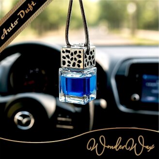 Autoduft Quadratisch blau-gold 8 ml