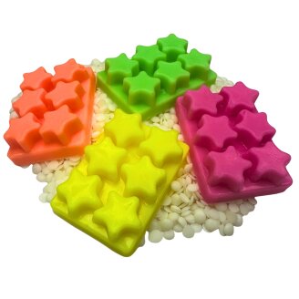 Neon Duftriegel 6 x Duftwachs Sterne