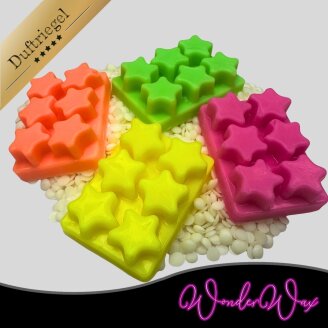 Neon Duftriegel 6 x Duftwachs Sterne