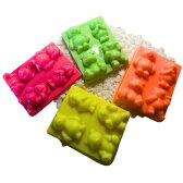 Neon Duftriegel 6 x Duftwachs Bären