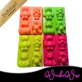 Neon Duftriegel 6 x Duftwachs Bären