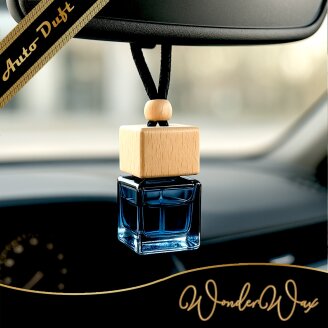 Autoduft Quadrat Schwarz Deckel braun 8 ml