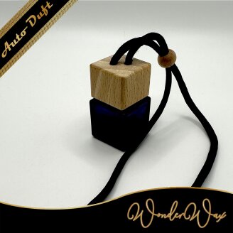Autoduft Quadrat Schwarz Deckel braun 8 ml
