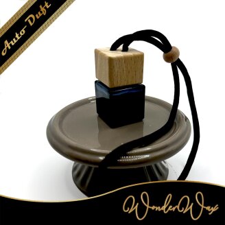Autoduft Quadrat Schwarz Deckel braun 8 ml