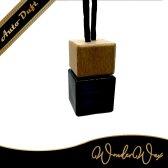 Autoduft Quadrat Schwarz Deckel braun 8 ml