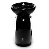 Duftlampe schwarz herzförmige Doppelschale