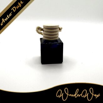 Autoduft Quadrat Schwarz Deckel rund braun 8 ml