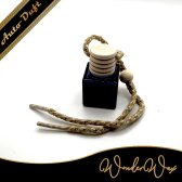Autoduft Quadrat Schwarz Deckel rund braun 8 ml