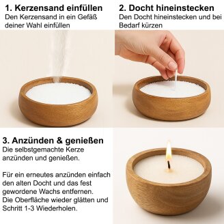 Pflanzlicher Kerzensand 500 g - 1 kg