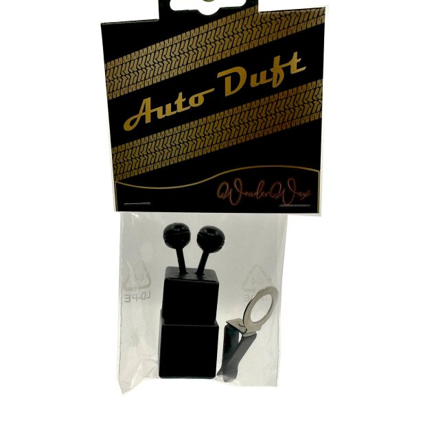 Autoduft Clip Quadrat Schwarz 8 ml