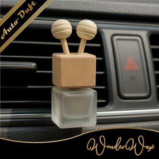 Autoduft Clip Quadrat Milchglas 8 ml