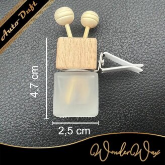 Autoduft Clip Quadrat Milchglas 8 ml