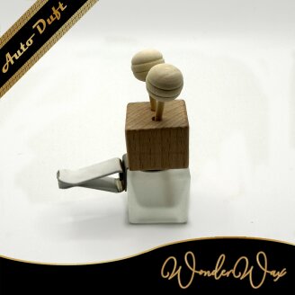 Autoduft Clip Quadrat Milchglas 8 ml