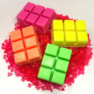 Neon Duftriegel 6 x Duftwachs Würfel Weiß