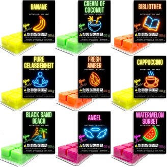 Neon Duftriegel 6 x Duftwachs Würfel Weiß