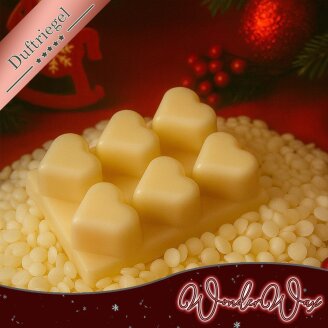 Christmas Duftriegel 6 x Duftwachs Herzen Weiß