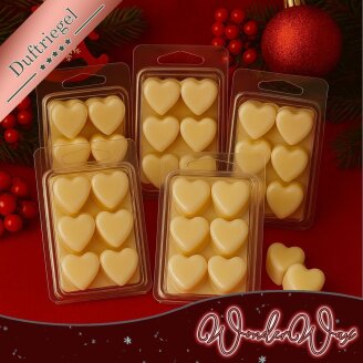 Christmas Duftriegel 6 x Duftwachs Herzen Weiß