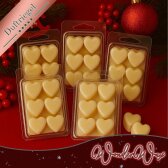 Christmas Duftriegel 6 x Duftwachs Herzen Weiß