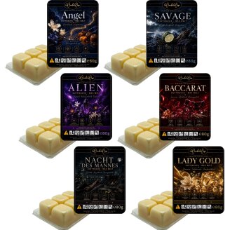 Parfume Duftriegel 6 x Duftwachs Würfel Weiß