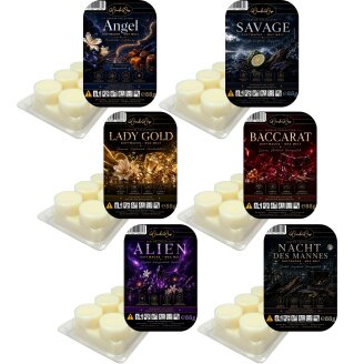Parfume Duftriegel 6 x Duftwachs Kreise Weiß