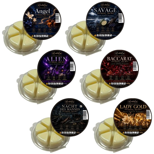 Parfume Duftkreis 6 x Duftwachs Ecken Weiß
