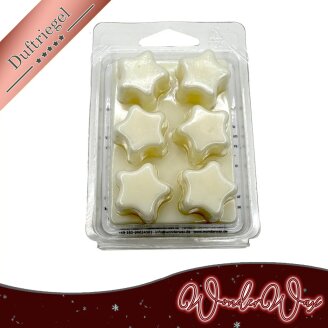 Christmas Duftriegel 6 x Duftwachs Sterne Weiß
