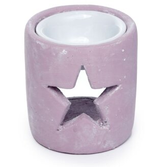 Duftlampe Rosa Stern aus Beton