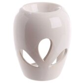 Duftlampe mit ausgestanzten Blumenblätter aus Keramik